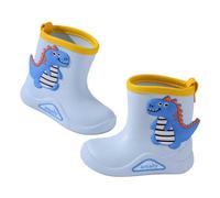 Generisch Botas de lluvia clásicas antideslizantes con diseño de dinosaurios de dibujos animados para botas de goma resistentes para días húmedos, azul claro, 28 EU