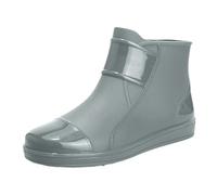 Generisch Botas de lluvia cortas para hombre con suela antideslizante, ancho H, zapatos de lluvia, planos, desgaste, zapatos de agua, monocolor, medio bota, botas de lluvia, exteriores, impermeables