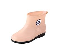 Generisch Botas de lluvia cortas para mujer de algodón impermeables para uso diario con forro cálido Botas de goma para exteriores de moda para condiciones húmedas, a, 37 EU