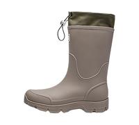 Generisch Botas de lluvia impermeables para mujer, suela gruesa, amortiguación media, botas de goma hasta la pantorrilla, monocolor, con plantilla cómoda para exteriores, senderismo, gris, 42 EU