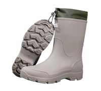 Generisch Botas de lluvia para hombre, botas de senderismo al aire libre con tacón bajo para acampar todas las estaciones, cómodas botas de aventura impermeables, gris, 43 EU