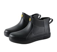 Generisch Botas de lluvia para hombre cortas confort zapatos de goma | Zapatos de jardín impermeables antideslizantes para la lluvia, botas de goma para festivales, botas anchas transpirables