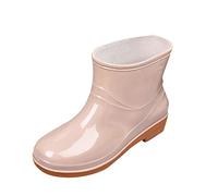Generisch Botas de lluvia para mujer, botas de caña ancha, impermeables, botas de trabajo, botas de lluvia, botas de goma ligeras, botas cortas, botas de establo, botas de pesca, 01 caqui., 38 EU
