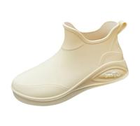Generisch Botas de lluvia para mujer, cortas, antideslizantes, impermeables, cómodas, botas de lluvia, botines de desgaste, suela antideslizante, botas de goma para exteriores, monocolor