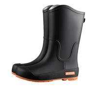 Generisch Botas de lluvia para mujer hasta la rodilla, botas de goma para mujer, color negro, semialta, botas de jardín, de secado rápido, impermeables, de trabajo, monocolor, ligeras, de verano