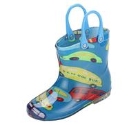 Generisch Botas de lluvia para niñas Zapatos infantiles Lindo diseño floral Botas de lluvia duraderas y elegantes para niñas para actividades al aire libre y, azul, 27 EU