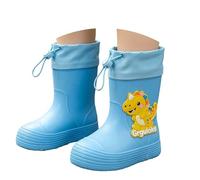 Generisch Botas de lluvia para niños al aire libre con dibujos animados, mocasines para niñas, fáciles de poner, ideales para aventuras diarias., azul, 26 EU
