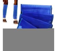 Generisch Botas de mosca para caballo, juego de 4 mallas ligeras para patas de perro, diseño ventilado y flexible para defensa de insectos, envolturas portátiles para piernas de verano para pasto