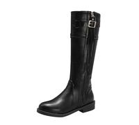 Generisch Botas de mujer de caña larga cálidas de piel sintética, botas de equitación, informales, altas hasta la rodilla, botas largas para mujer, botas bajas hasta la rodilla, botas de barco, botas