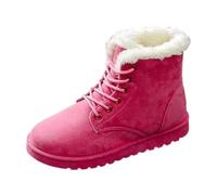 Generisch Botas de nieve de invierno para mujer con forro cálido para actividades al aire libre en temperaturas heladas, caminatas exigentes a través de paisajes nevados con perfil robusto, Rosa., 37