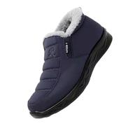 Generisch Botas de nieve para hombre, cálidas, para exteriores, de invierno, de caña baja, sin cordones, para el tiempo libre, antideslizantes, cómodas, térmicas para hombres, azul, 40 EU