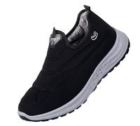 Generisch Botas de nieve para mujer, cálidas, con forro polar, botines con suela antideslizante, botas de nieve deportivas, informales, cómodas, botas bajas, suela suave, botas de lana, Negro , 40 EU