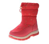 Generisch Botas de nieve para niñas y niños Botas de invierno con estampado floral Botas de invierno antideslizantes de media caña Botas impermeables con cremallera lateral, Rosa intenso., 31 EU