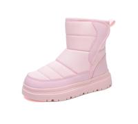 Generisch Botas de nieve para niños, botas de equitación para niñas, botas de invierno forradas, cálidas, impermeables, resistentes al viento, botas de nieve, botas de invierno, Rosa., 35.5 EU