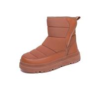 Generisch Botas de nieve para niños, botas de equitación para niñas, botas de invierno forradas, cálidas, impermeables, resistentes al viento, botas de nieve, botas de invierno, café, 38.5 EU
