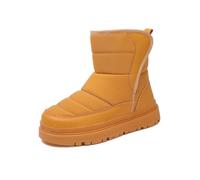 Generisch Botas de nieve para niños, botas de equitación para niñas, botas de invierno forradas, cálidas, impermeables, resistentes al viento, botas de nieve, botas de invierno, caqui, 33 EU