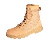 Generisch Botas de seguridad para hombre de invierno, botas de senderismo para hombre, ligeras, botas de motociclismo, botas occidentales con cordones, botas de cuero ligeras, resistentes y cómodas