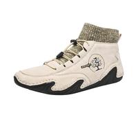 Generisch Botas de senderismo para hombre, de invierno, forradas, cálidas, botas de nieve, trekking, botas de invierno, zapatillas de deporte al aire libre, antideslizantes, zapatos de senderismo