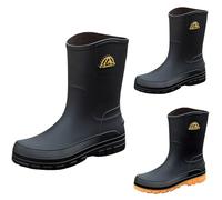 Generisch Botas impermeables para hombre, ligeras, impermeables, para hombre, día lluvioso, chanclas de media altura, botas de goma impermeables unisex con plataforma