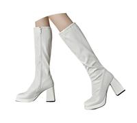Generisch Botas largas para mujer, con plataforma, con cremallera, para Halloween, invierno, otoño, entretiempo