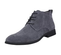 generisch Botas para hombre, zapatos de traje, zapatos casuales, elegantes, botines de ante alto, zapatos altos hasta el tobillo, botas de punta, zapatos de negocios, zapatos clásicos con cordones con