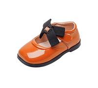 Generisch Botas para niños, zapatos planos Mary Jane Zapatos de vestir con lazo de princesa, puntera cuadrada, diseño simple, zapatos de fiesta, otoño e invierno, zapatos individuales, a, 23 EU