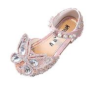Generisch Botas térmicas de caza strass mariposa forma lentejuelas perla gancho lazo sandalias 35, Rosa., 26 EU