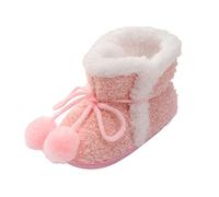 Generisch Botines cálidos para bebé y niños, botas de nieve, cómodos zapatos suaves y cómodos, para mantener el calor y mantener el calor, zapatos de moda de invierno novedad, Rosa., 21 EU