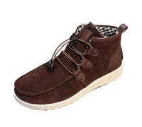Generisch Botines con cordones para mujer, zapatos altos con cordones, botas de ante para mujer, antideslizantes, con cordones, botas de senderismo, zapatos deportivos, otoño e invierno, botas de