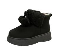 Generisch Botines cortos para mujer, botines de ante para cowboy, botas de nieve, elegantes, Chelsea cortas, modernas, monocromáticas, elegantes, para el día a día, para el tiempo libre, Negro , 39