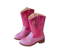 Generisch Botines de equitación para niños, cómodos, de media altura, botas de invierno, lindas botas al aire libre, vacaciones, zapatos festivos, zapatos tiroleses de un solo color, botas