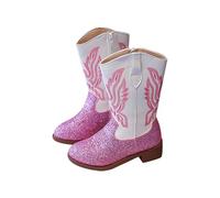 Generisch Botines de equitación para niños, cómodos, de media altura, botas de invierno, lindas botas al aire libre, vacaciones, zapatos festivos, zapatos tiroleses de un solo color, botas