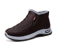 Generisch Botines de invierno para mujer, botas de nieve forradas de forro polar de moda, cómodas, informales, cálidas, para rellenar calendario de Adviento, café, 40 EU