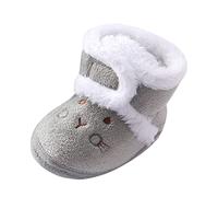 Generisch Botines de nieve suaves para bebé, botas de calor para bebés, zapatillas de diseñador, para mujer, gris, 22 EU