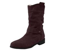 Generisch Botines medievales para mujer, botines cortos monocromáticos, botas de ocio, botas de invierno, botas festivas de invierno, trekking, botas de entretiempo, informales, marrón, 40 EU