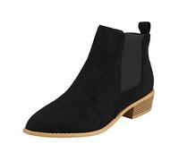 Generisch Botines mujer elegantes zapatos Chelsea botas botines tobillo botas botas corto botas de equitación retro casual zapatos mujer botines mujer botines tobillo zapatos, Negro , 41 EU