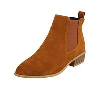 Generisch Botines mujer elegantes zapatos Chelsea botas botines tobillo botas botas corto botas de equitación retro casual zapatos mujer botines mujer botines tobillo zapatos, marrón, 41 EU