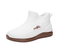 Generisch Botines para mujer, botas cortas de verano, resistentes al agua, antideslizantes, de un solo color, suela gruesa, cómodas, para la lluvia, para pesca al aire libre, barro, jardín, 35-39 eus
