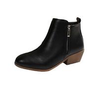 Generisch Botines para mujer, botas de invierno, botas de combate, con cremallera, caña corta, cómodas, botas de tobillo para exteriores, botas de media altura, botas de invierno, botas de senderismo