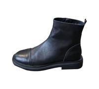 Generisch Botines para mujer, botas de media altura, botas de nieve retro, impermeables, botas de invierno forradas de forro polar, botas térmicas antideslizantes, botas de invierno cálidas para