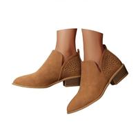 Generisch Botines para mujer, de un solo color, cómodos, botines para otoño e invierno, cálidos, botas de entretiempo, botas de equitación al aire libre, botas de equitación, botines de equitación