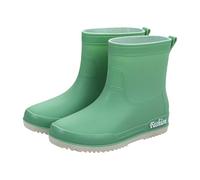 Generisch Botines para mujer de verano, planos, de goma, cortas, antideslizantes, para el tiempo libre, impermeables, para exteriores, resistentes al desgaste, verde, 37 EU