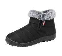 Generisch Botines para mujer, impermeables, botas de invierno con forro cálido, zapatos de algodón con forro grueso, fondo grueso, botas de nieve, botas de invierno, botas de tobillo antideslizantes