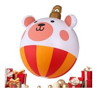 Generisch Boule Pour Noël - Gonflable Décoration Géante Ours Cerf | 58 cm PVC Ambiance Festive Exté Interior Jardín Allée Porte Maison Fête Ornements Jouet PVC 60 cm Patio Arbre Fête