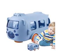 Generisch Bouteille D'eau Scolaire - Bouteille D'eau Bus 500 ml | Gourde Ludique Avec Paille Et Bandoulière, Boutelle Étanche À Roulettes, Gobelet Portable Pour École, Voyage, Activités Plein Air