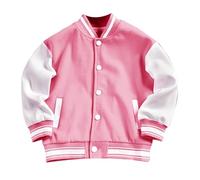 Generisch Boys And Girls Spring And Fall Fashionable Baseball Jacket Chaleco sin Mangas Niños, Rosa., 7-8 años