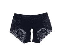 Generisch Bragas de encaje con entrepierna abierta para hombres y mujeres, ropa interior de tanga baja y seductora, Negro , L