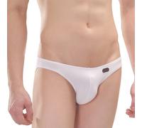 Generisch Bragas de ropa interior para hombre que levantan las nalgas revelan tangas dobles de algodón, Blanco, M
