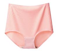 Generisch Braguitas de color liso para mujer de talla grande con cintura ultra alta, seda de hielo suave para un ajuste cómodo invisible, c, L