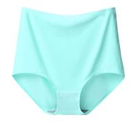 Generisch Braguitas de color liso para mujer de talla grande con cintura ultra alta, seda de hielo suave para un ajuste cómodo invisible, E, XL